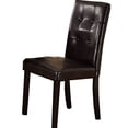thumbnail image 3 of Dark Brown Faux Leather and MDF Upholstered Dining Chairs / Enhance Dining Room Appeal, 3 of 3