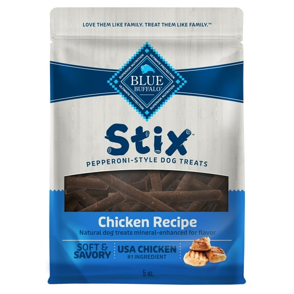 Blue Buffalo Stix Pepperoni-Style Dog Treats, Chicken Recipe, 5-oz. Bag