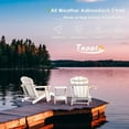 thumbnail image 6 of Tappio Foldable HDPE Adirondack Chair, Patio Seat All Weather Outdoor Patio Chair with Cup Holder for Lawn Yard Fire Pit, Wooden Textured, White, 6 of 7