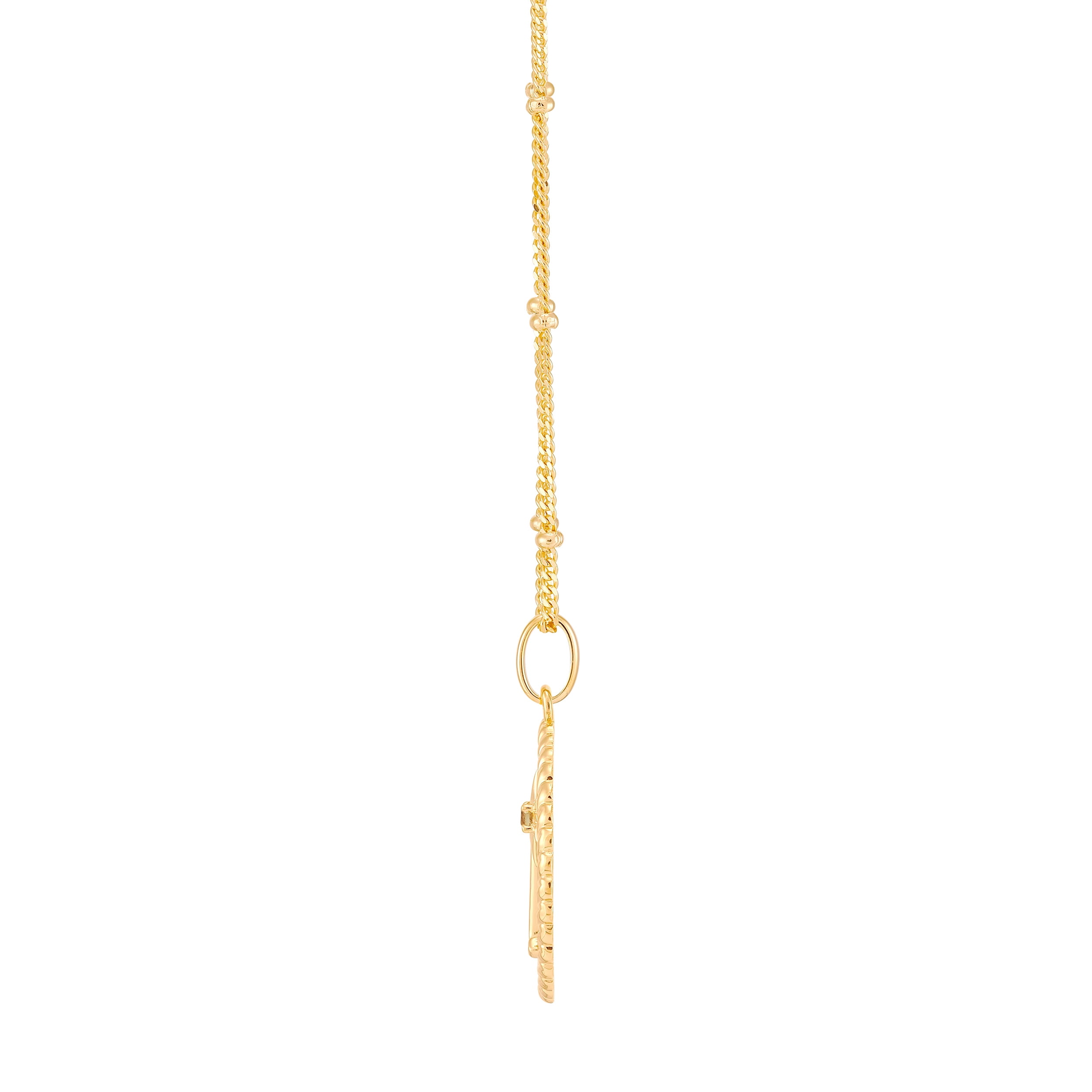 Brilliance Fine Jewelry Scorpio Symbol Pendant in Sterling Silver and 14K Gold Plate,20"