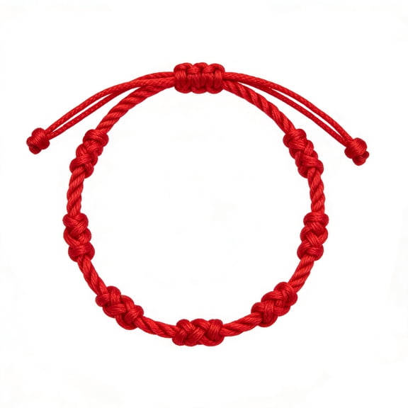 Hotpom 7 Knot Lucky Bracelets Handmade Adjustable String Protection Cord Braided Bracelet Year-Round Unisex Jewelry Gift Stylish Accessory