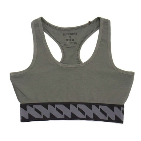 

Super Dry Women s Organic Cotton Code Elastic Bra Dark Moss 12 - US