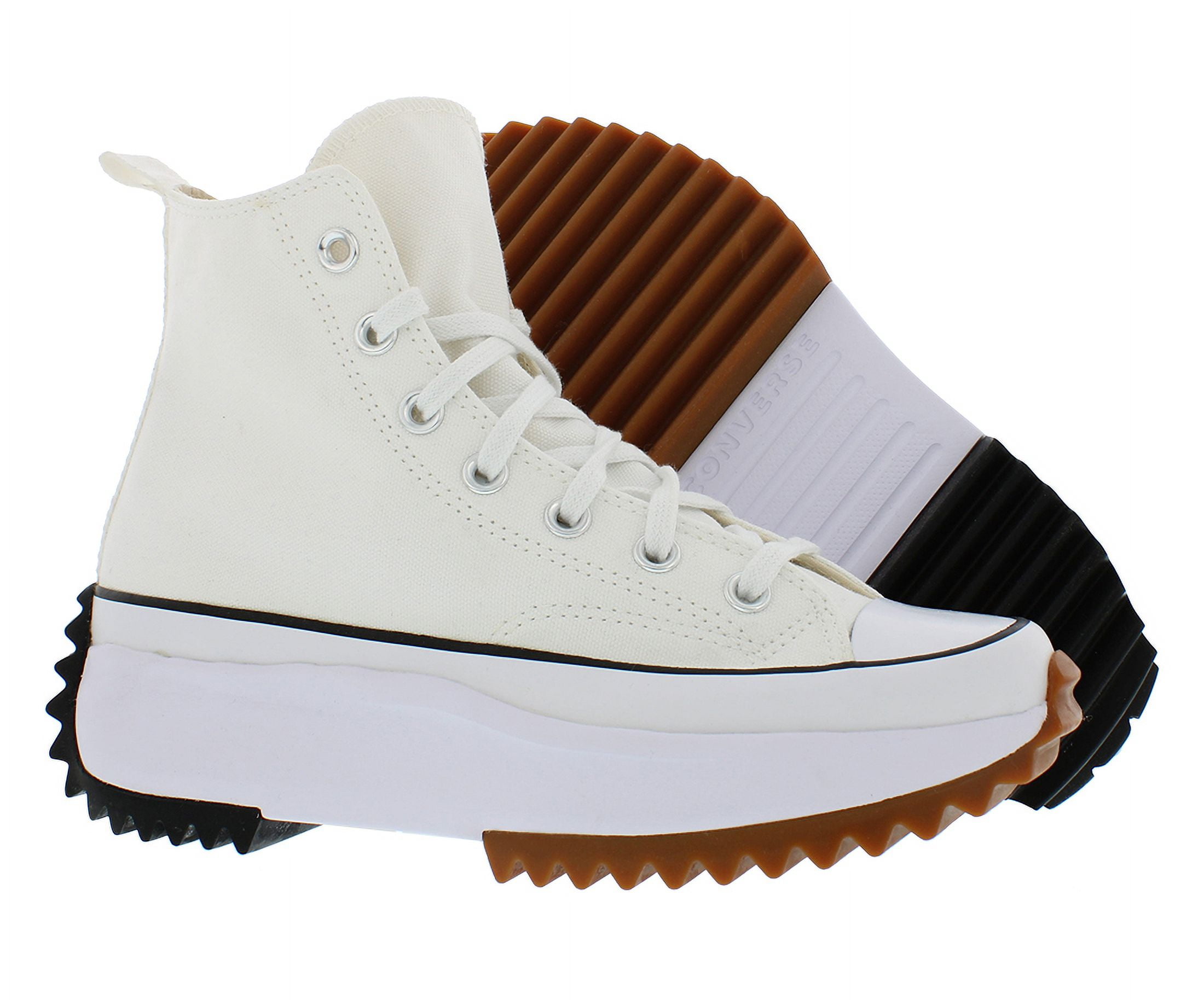 Converse Run Star Hike White Black Gum Men 8.5 Women 10 Unisex Lifestyle Bold Amazon.com | Converse Run Star Hike Hi Sneakers, Black/White  main image 2