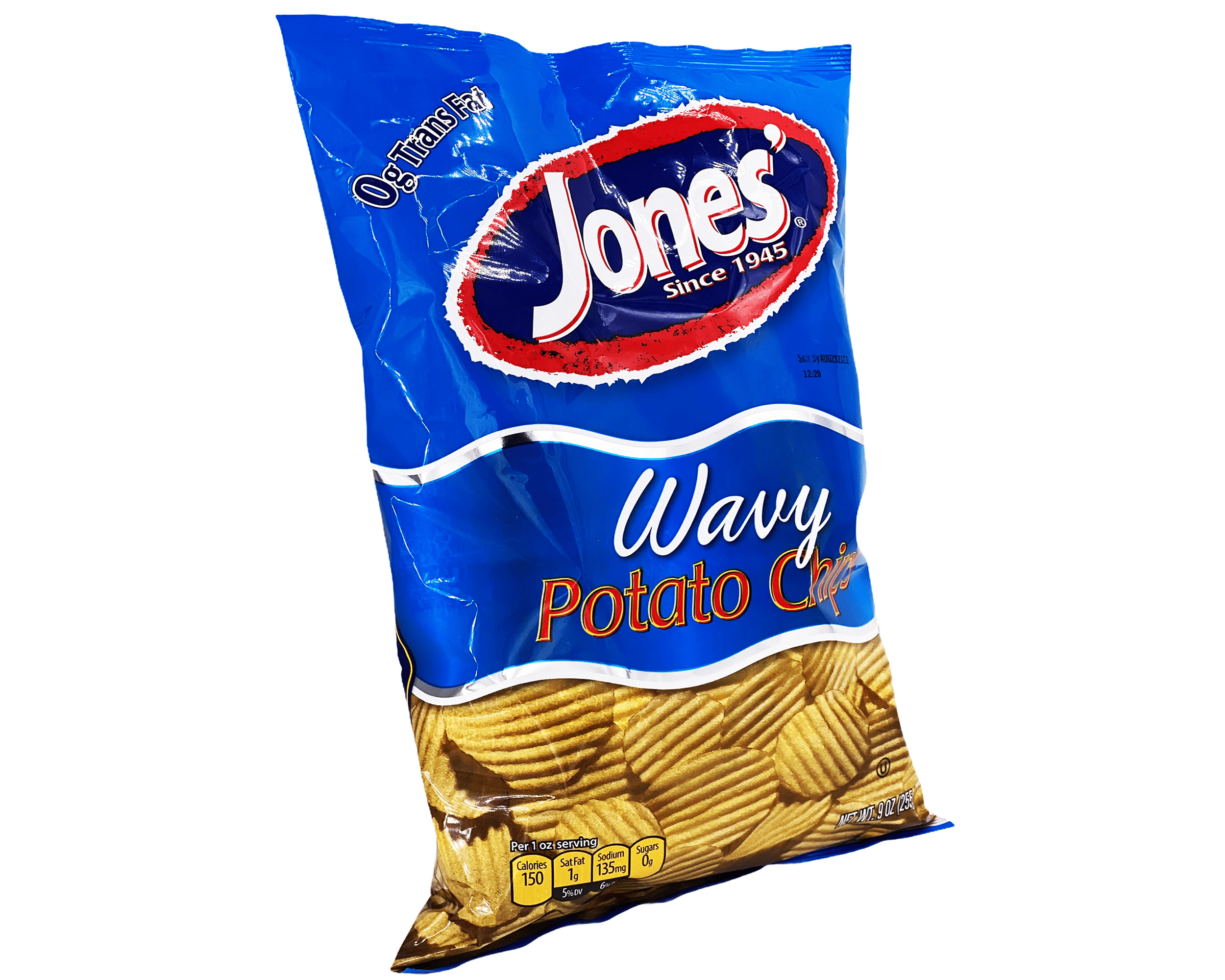 (4 pack) Jones' Wavy Potato Chips, 9 Oz.