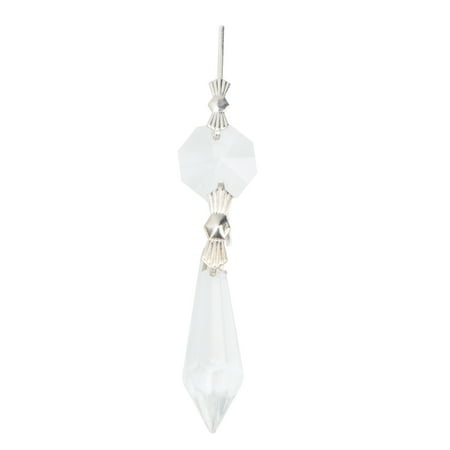 

1 Package of DIY Beautiful Crystal Chandelier Glass Crystal Pendants Beads Prisms Pendants(Transparent)