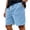 Light Blue #035, variant on Corduroy Shorts for Mens Baggy High Waisted Casual Summer Drawstring Lightweight Beach Vacation Shorts with Pockets White 3XL