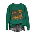thumbnail image 2 of Womens Thanksgiving Day Sweatshirts Oversized Crewneck Pullover Tops Cute Floral Pumpkin Graphic Shirts Drop Shoulder Long Sleeve Fashion Sweatshirt Casual Loose Hoodies Sweater Holiday Clothes, 2 of 7