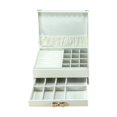 thumbnail image 4 of Jeyry Box Case de joyería de joyería Caja de almacenamiento de 2 capas Organizador de joyas de recipiente Organizador de collar para aretes colgantes, 4 of 8