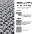 thumbnail image 4 of 12 Pack Deck Tiles, 12 "x12" Square Interlocking Deck Tiles, Plastic Deck Tiles Interlocking Outdoor All Weather, Pool Balcony Backyard Terrace, Gray, 4 of 9