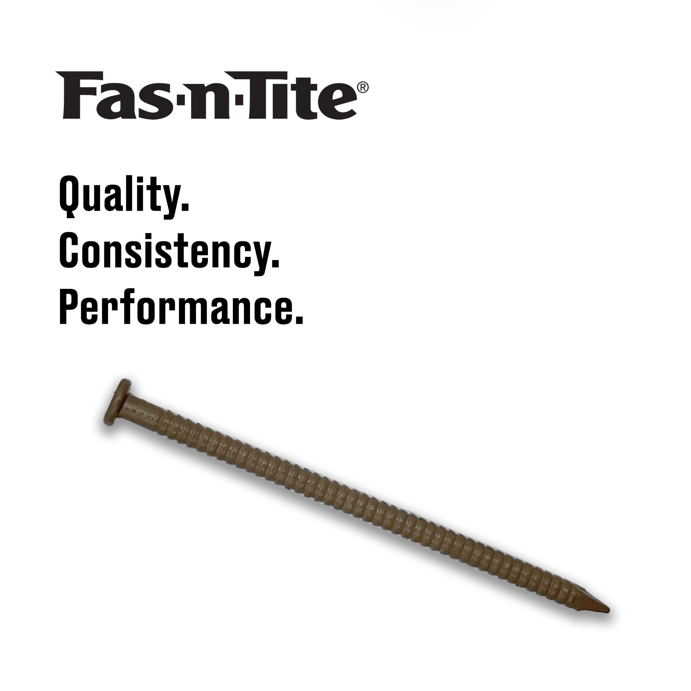 Fas-n-tite Panel Nails, 1-5/8", Steel, Painted Finish, Dark Oak, Interior Finishing Nails