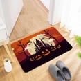 thumbnail image 2 of Halloween Entrance Door Mat, Creepy Pumpkins Halloween Decor Welcome Doormat, Non-Slip Floor Mat Decorative for Home Bathroom Kitchen indoor/Outdoor - 16" x 24", 2 of 5