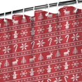 thumbnail image 3 of Red Christmas Knitted Pattern Shower Curtain 72"x72" ,Bathroom Decorative Shower Curtains Set with 12 Hooks,Modern Waterproof Washable Shower Curtain, 3 of 6