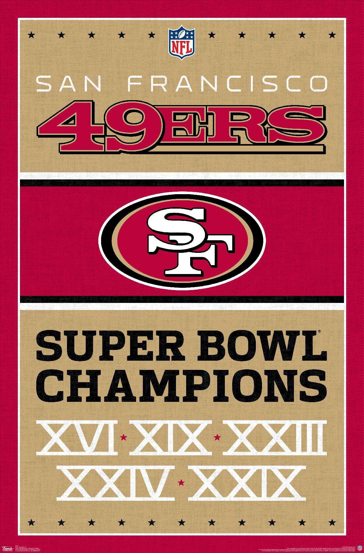 NFL San Francisco 49ers Champions 13 Poster