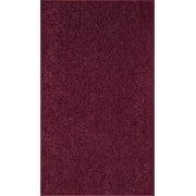 Home Queen Solid Color Area Rugs Cranberry - 2' x 3'