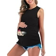 thumbnail image 3 of LilyLLL Pregnant Womens Cartoon Print Tank Tops Maternity Sleeveless Blouse T-shirt, 3 of 4