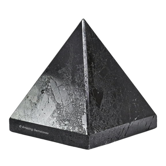Natural Black Tourmaline Pyramid Crystal Healing Stones - 2" Pyramid