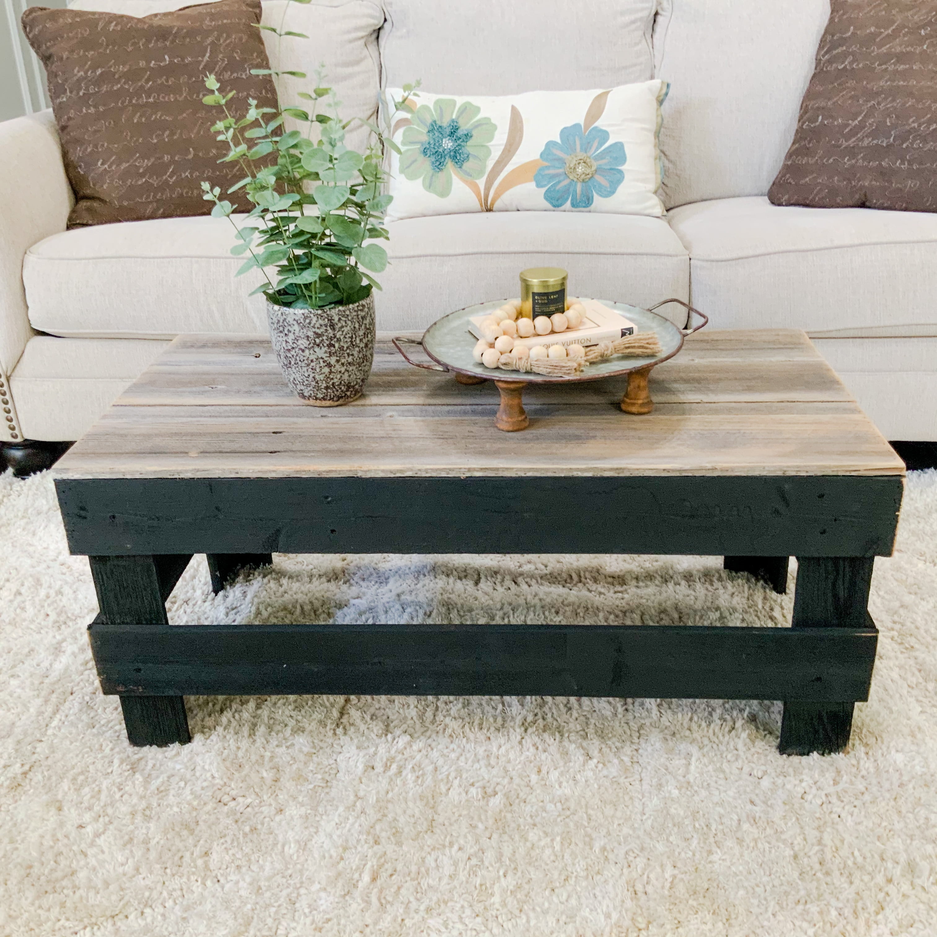 Raven Modern Farmhouse Reclaimed Wood Rectangle Coffee Table, Dark Walnut -  Walmart.com