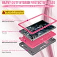 thumbnail image 3 of Decase Heavy Case for Lenovo Tab M10 Plus 2022 3rd Gen 10.6 Inch, Hybrid Shockproof Rugged Case with Built-in Kickstand, Gray+Rose, 3 of 9