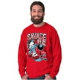thumbnail image 4 of The Smurfs Kanji Keep Pushin Savage Men Big & Tall Long Sleeve Tee Brisco Brands 3X, 4 of 5