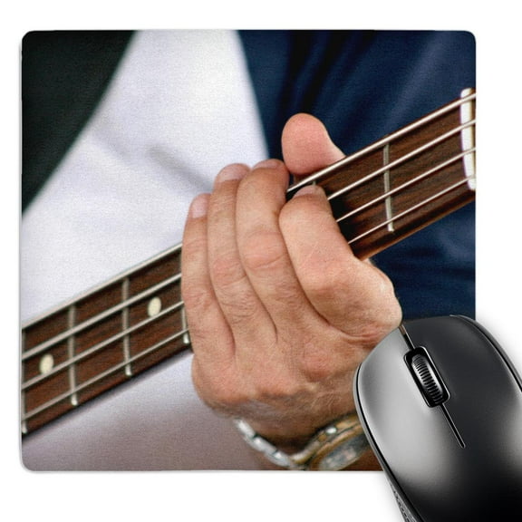 3dRose, Bass player Left hand , MousePad