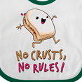 thumbnail image 4 of Inktastic No Crusts, No Rules- Silly PB&J Sandwich on the Loose Boys or Girls Baby Bib, 4 of 4