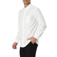 thumbnail image 4 of Lars Amadeus Men's Regular Fit Long Sleeve Button Down Corduroy Shirts with Pockets, 4 of 5