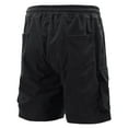 thumbnail image 5 of Mens Cargo Shorts Casual Bermuda Shorts Vintage Summer Wear Cargo Baggy Pants Black L, 5 of 5