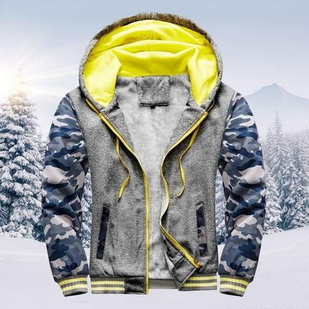 Men's Coats And Jackets Hooded Mens Hoodie Winter Warm Villus Zipper  Sweater Jacket Outwear Coat Dark Gray XXXXXL JE | Walmart Canada