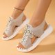 thumbnail image 1 of WILLBEST Sandalias De Tela De Moda De Verano Para Mujer, Sandalias Transpirables Con Punta Abierta, Zapatos De Plataforma Cómodos, 1 of 8