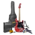 thumbnail image 1 of Paquete Guitarra Electrica Jethro Series By Steelpro 075-sk Color RED/WHITE STRIP, 1 of 8