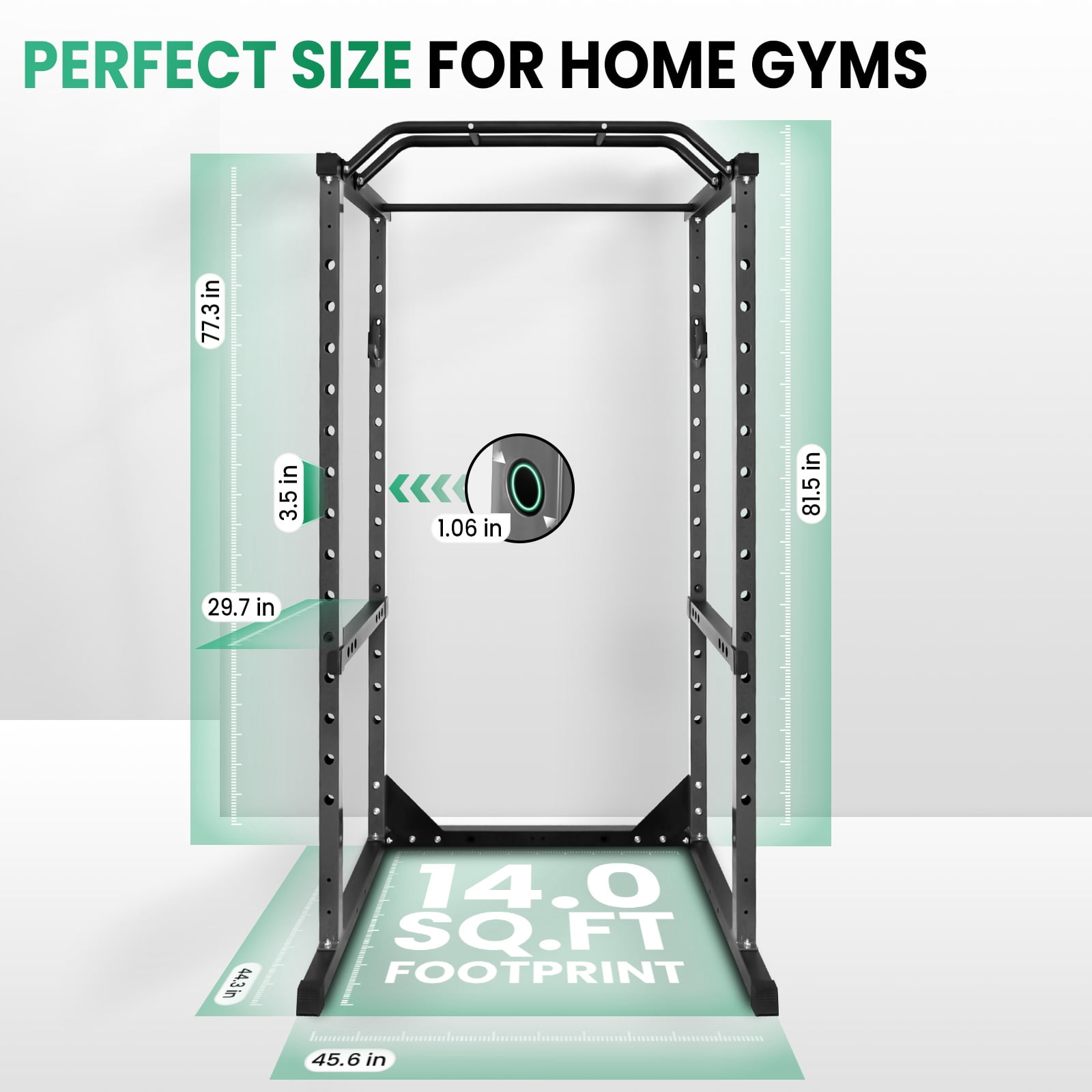 Squat Rack Stand with 1200 lbs Capacity - Compatible with Standard and Olympic Barbells for Home Gym Sessions