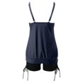 thumbnail image 3 of Womens Swimsuits Solid Color Stylish Ruffle Tankini Tops with Boyshorts Dark Blue Bathing Suits for Women S, 3 of 6