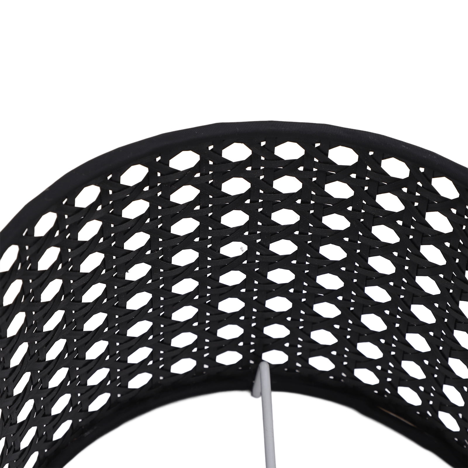 Riousery PE Lamp Shade Hollow Carved Woven Rattan Style Replacement Lampshade E27 E14 Compatible for Table Floor Pendant Lights Farmhouse Rustic Home Decor 6.3 Inches / 16 cm Diameter Brown