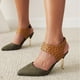 thumbnail image 4 of Zapatos de mujer Sandalias con banda elástica Súper tacón alto Punta puntiaguda Casual Stilettos a cuadros Wmkox8yii hfjk4236, 4 of 8