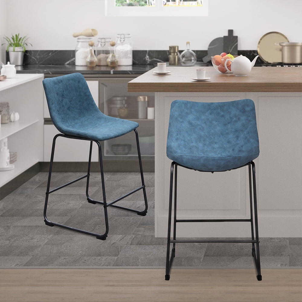 Abble Bar Stool, Indigo, Set of 2