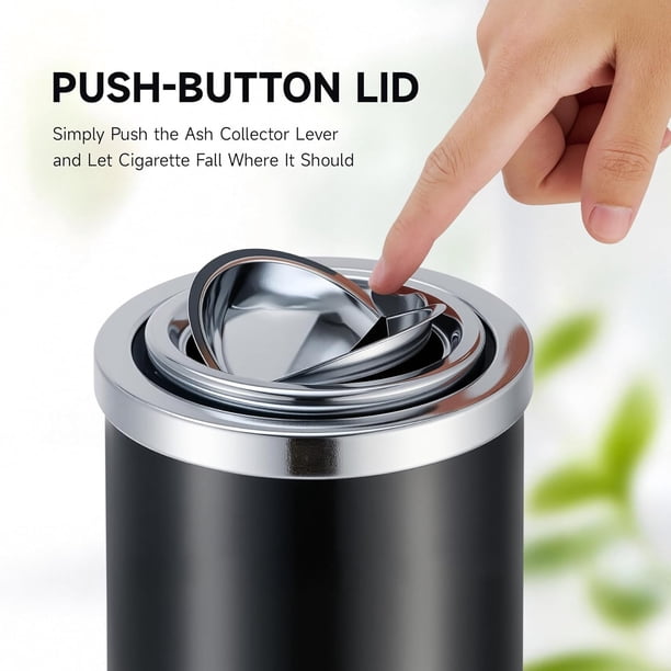 cigarette ash bin Smokers Receptacle - Butt Receptacle weighing 10 lbs Stainless Steel Ashguard Floor Mounted