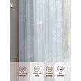 thumbnail image 6 of Blue Dandelion Sheer Curtains 108 Inch Length 2 Panels Set Window Treatments, Spring Modern Minimalist Country Flower Rod Pocket Semi Curtains for Living Room/Bedroom/Kitchen Décor, 104"W x 108"L, 6 of 7