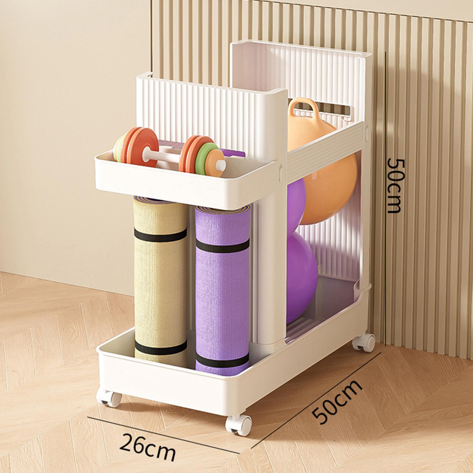 Support De Rangement à Roulettes Pour équipement De Sport - 3 Niveaux, Crochets, Charge 90 Kg, Métal