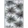 thumbnail image 2 of World Rug Gallery Floral Tropical Reversible Recycled Plastic Outdoor Rugs - BLACK 7'10"x10', 2 of 8