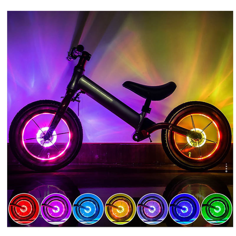 Details about   Bicycle Wheel Light Spoke Lamp 7 Color 18 Modes Rechargeable Kids Balance Bike 