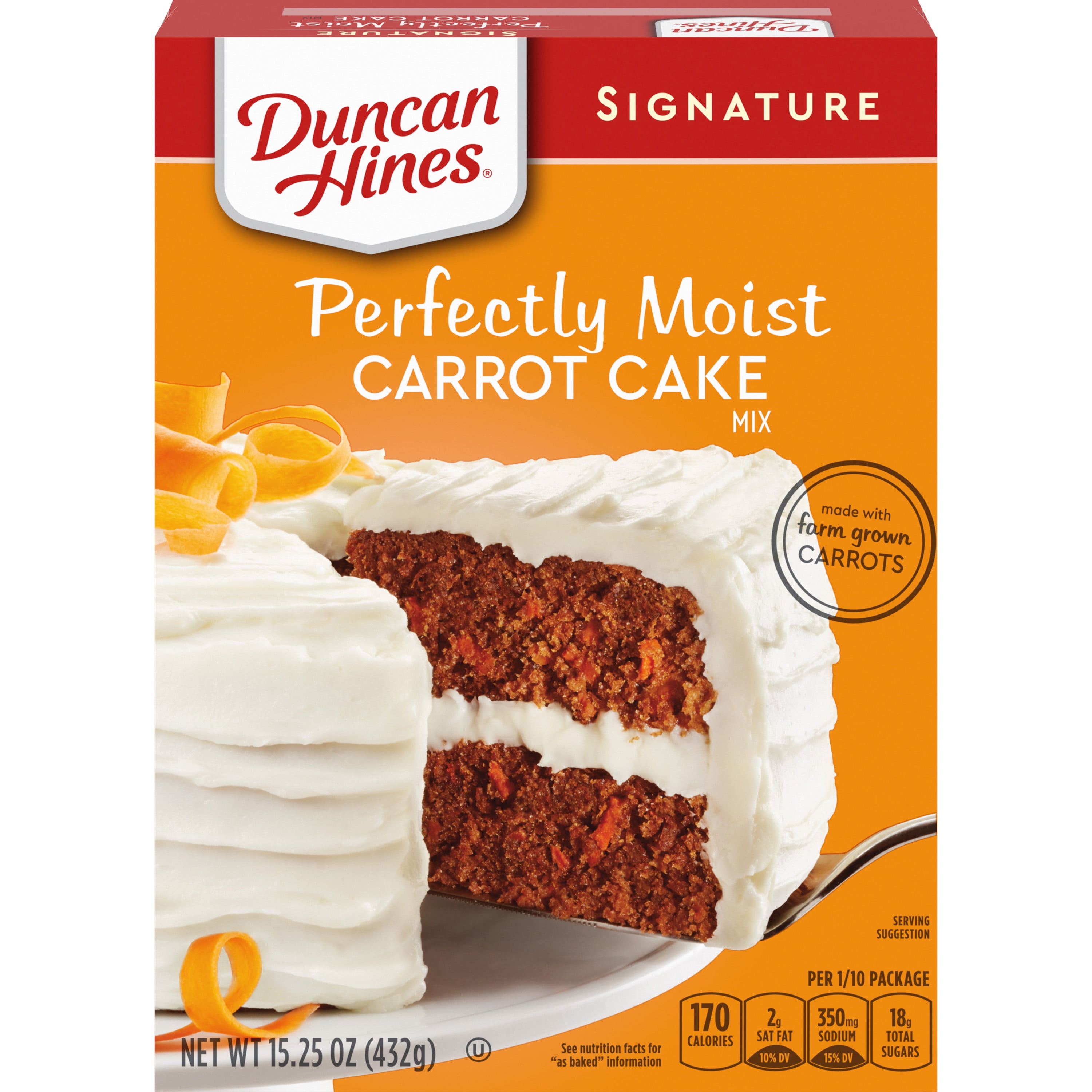 Duncan Hines Signature Perfectly Moist Carrot Cake Mix 15 25 Oz Walmart Com Walmart Com
