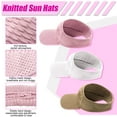 thumbnail image 5 of SkyAuks Sun Hats for Women with Hat Clip, Elastic Knitted Empty Top Sports Hat, Beige, 5 of 9