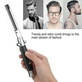 thumbnail image 5 of Peine Switchblade, 4 colores Switchblade Resorte Cuchillo plegable Pulsador Bolsillo Peine Aceite Peinado Cabello(Negro), 5 of 5