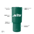 thumbnail image 2 of Vaso sencillo y moderno de acero inoxidable de los New York Jets de la NFL, 900 ml, 2 of 4