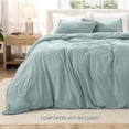 thumbnail image 4 of Bare Home Washed Duvet Cover Set - Ultra-Soft - Premium 1800 Collection - 3 Piece - Full, Sea Spray, 4 of 8