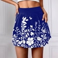 thumbnail image 2 of SHIXIAOO Jupe-Short Décontractée à Imprimé Floral d'Été pour Femmes, Jupe Courte Confortable, Extensible, Respirante, Mode pour Activités Extérieures, Mini Jupe Aguichant, Jupes Longues en Denim, 2 of 6