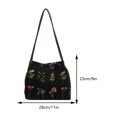 thumbnail image 4 of Bolso bordado para mujer, cierre de cerrojo, Bolso Floral Retro de lona, ​​Bolso de citas para mujer, 4 of 8