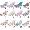 thumbnail image 4 of Necvior Boho Floral Cartoon Print Chaise Lounge Chair Cover Microfiber Beach Bath Towel with Side Pockets for Patio for Sun Lounger Sunbathing, 4 of 20