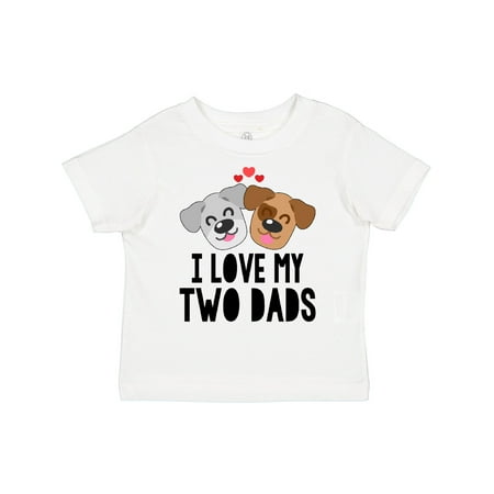 

Inktastic I Love My 2 Dads Gift Toddler Boy or Toddler Girl T-Shirt