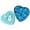 A001- Blue, variant on Red Heart Shaped Tin Box Flower Gift 6 Pcs Rose Flower Petal Bath Floral Gift Box for Women Romantic Presents for Her Valentines Day 1 Pack